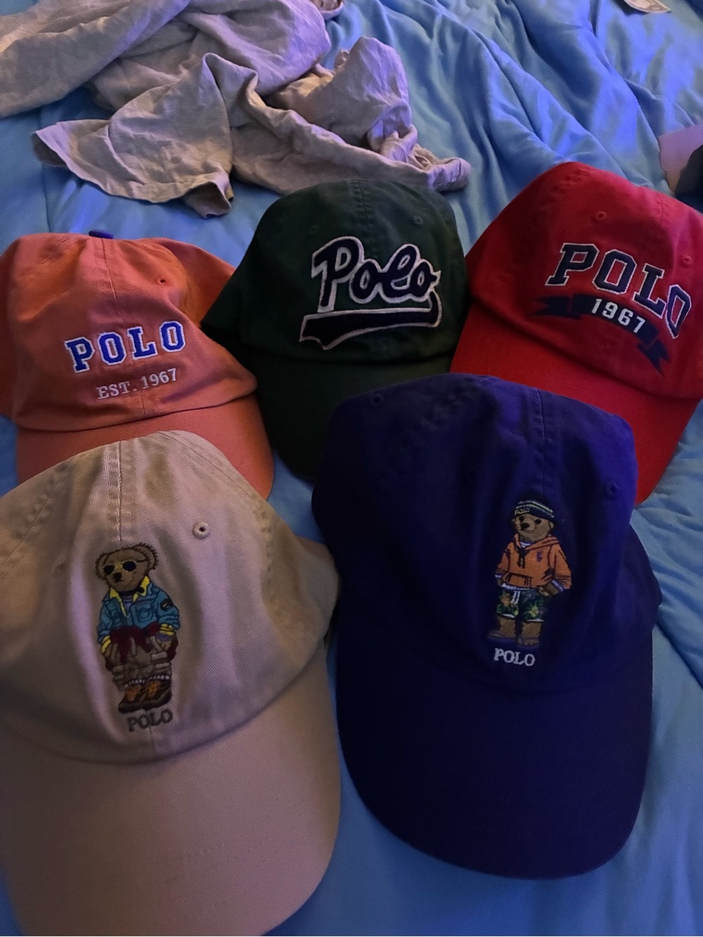 Polo by Ralph Lauren Baseball Cap Set - Red, Green, Orange, Blue, Tan